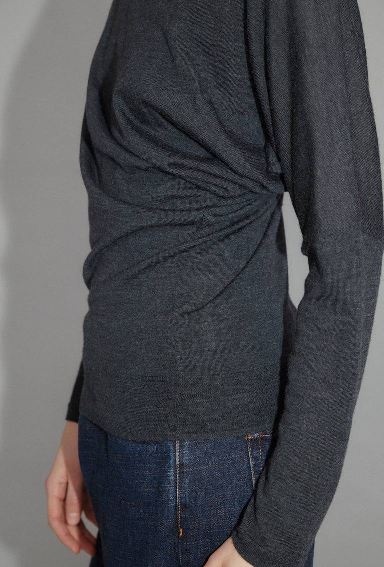 Odeeh Merino Extrafine Pullover, Charcoal