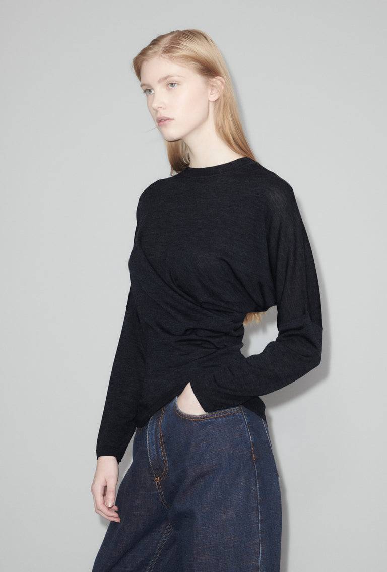 Odeeh Merino Extrafine Pullover, Jet Black