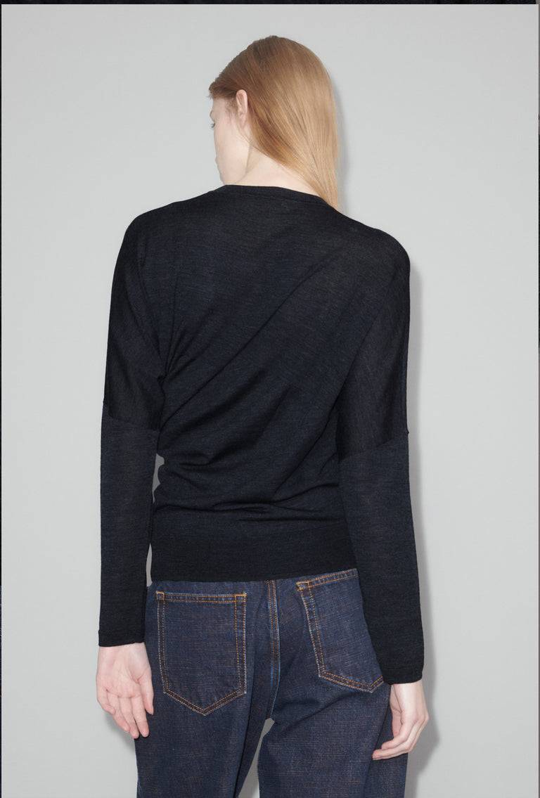 Odeeh Merino Extrafine Pullover, Jet Black