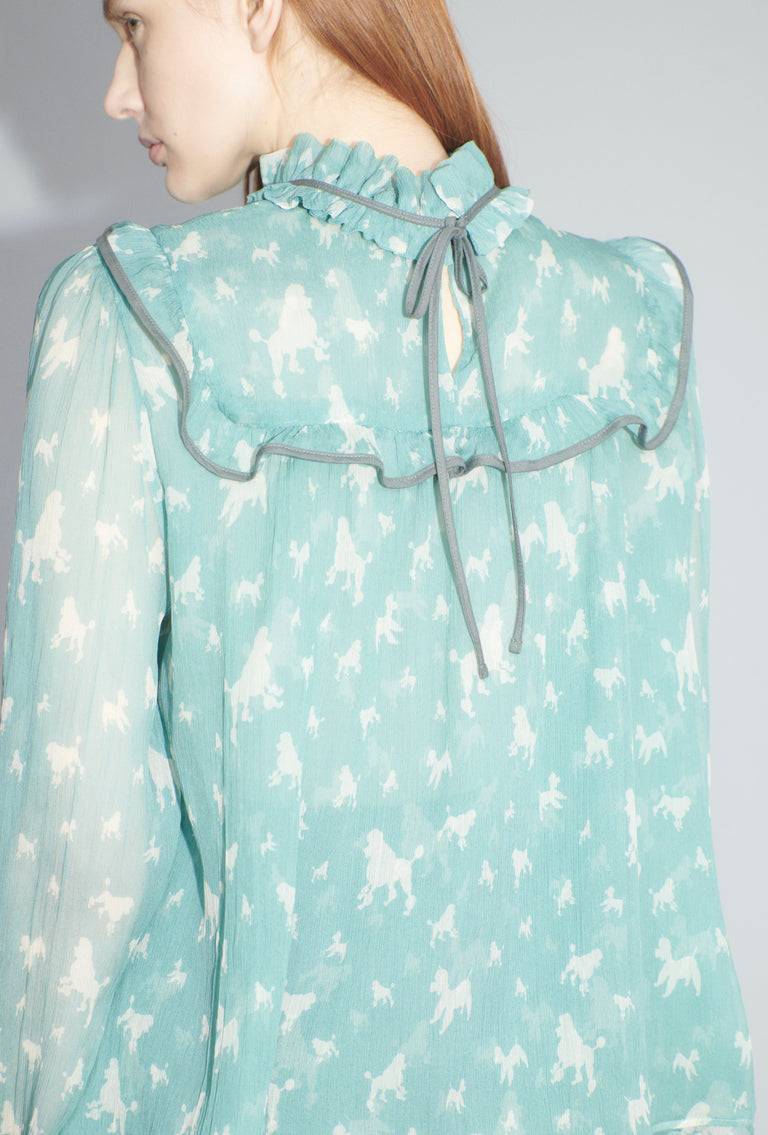 Odeeh Mini Poodles Bluse, Sea Green