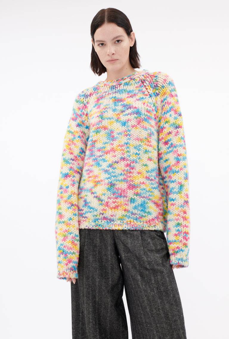 Odeeh Multicolor Printed Wool Pullover, Candy