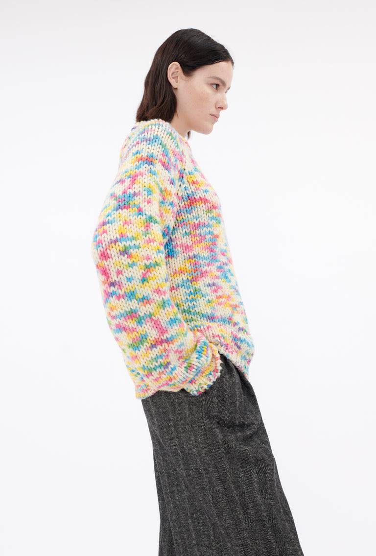 Odeeh Multicolor Printed Wool Pullover, Candy