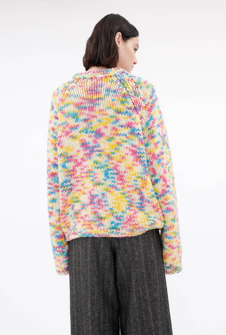 Odeeh Multicolor Printed Wool Pullover, Candy