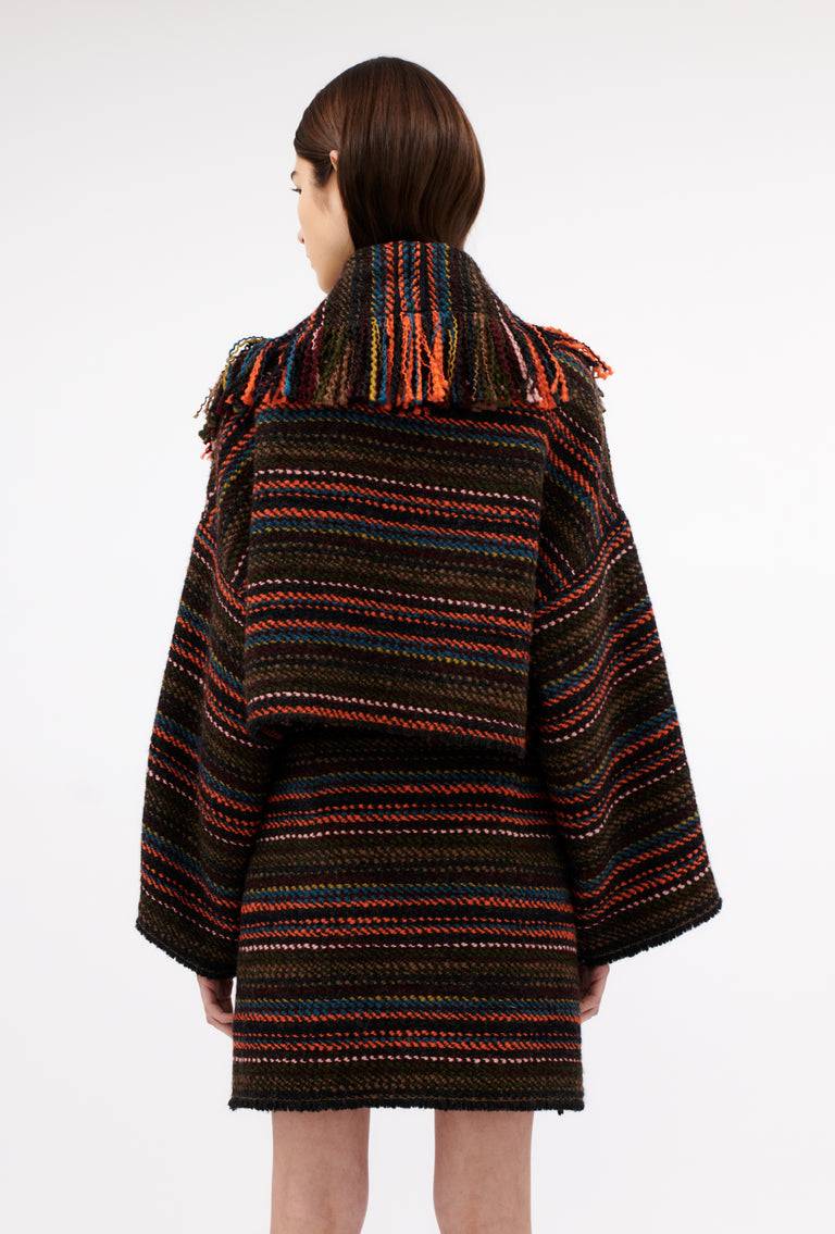 Odeeh Multicolor Stripe Jacke, Charcoal