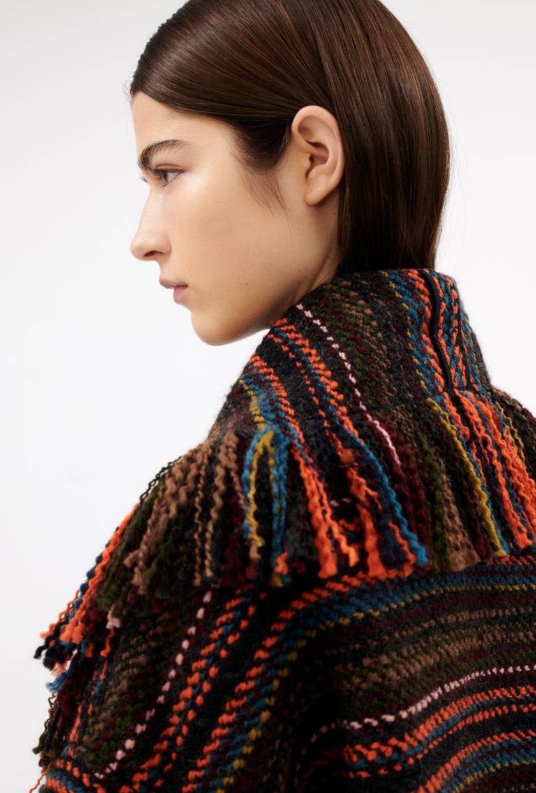 Odeeh Multicolor Stripe Jacke, Charcoal