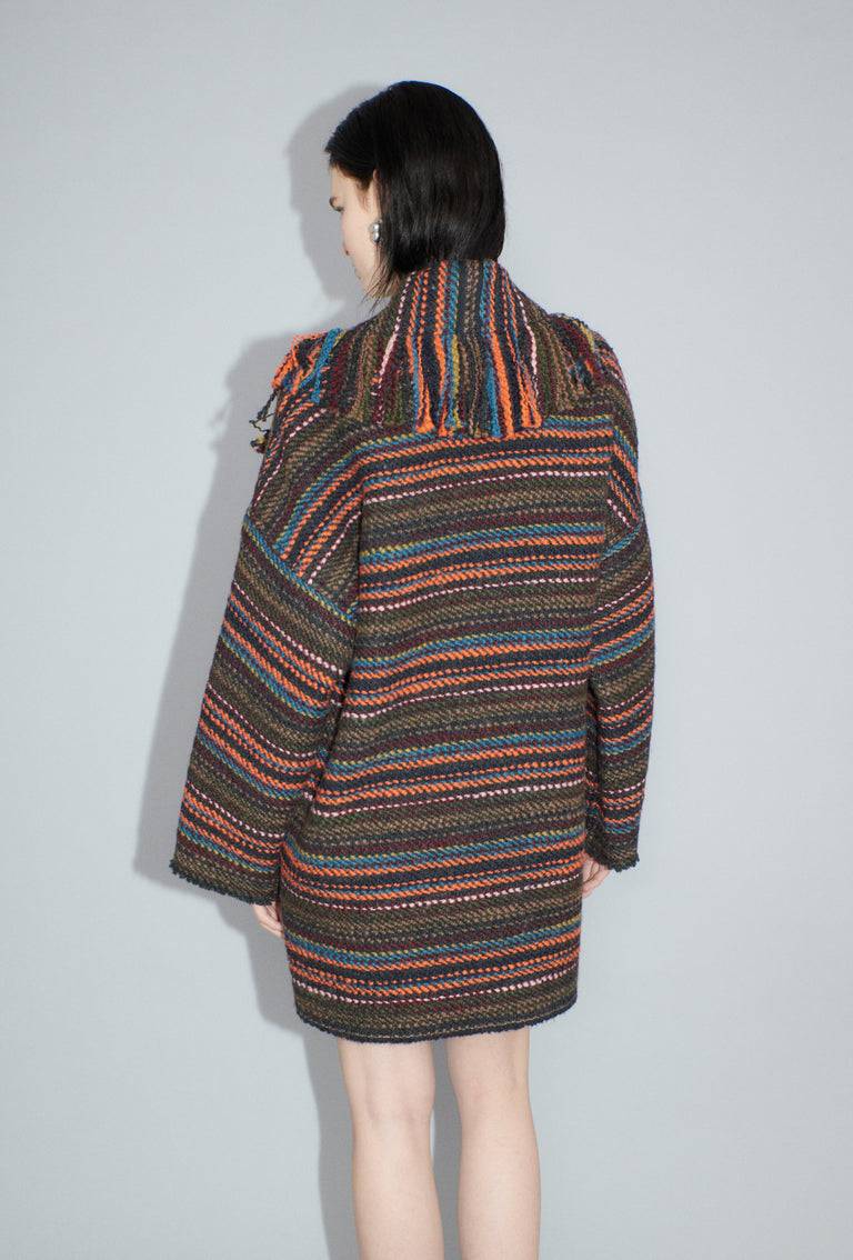 Odeeh Multicolor Stripe Jacke, Charcoal