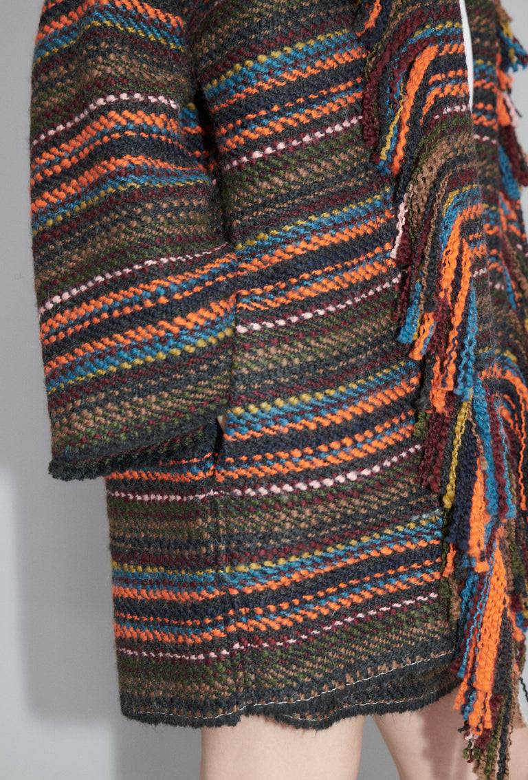 Odeeh Multicolor Stripe Jacke, Charcoal