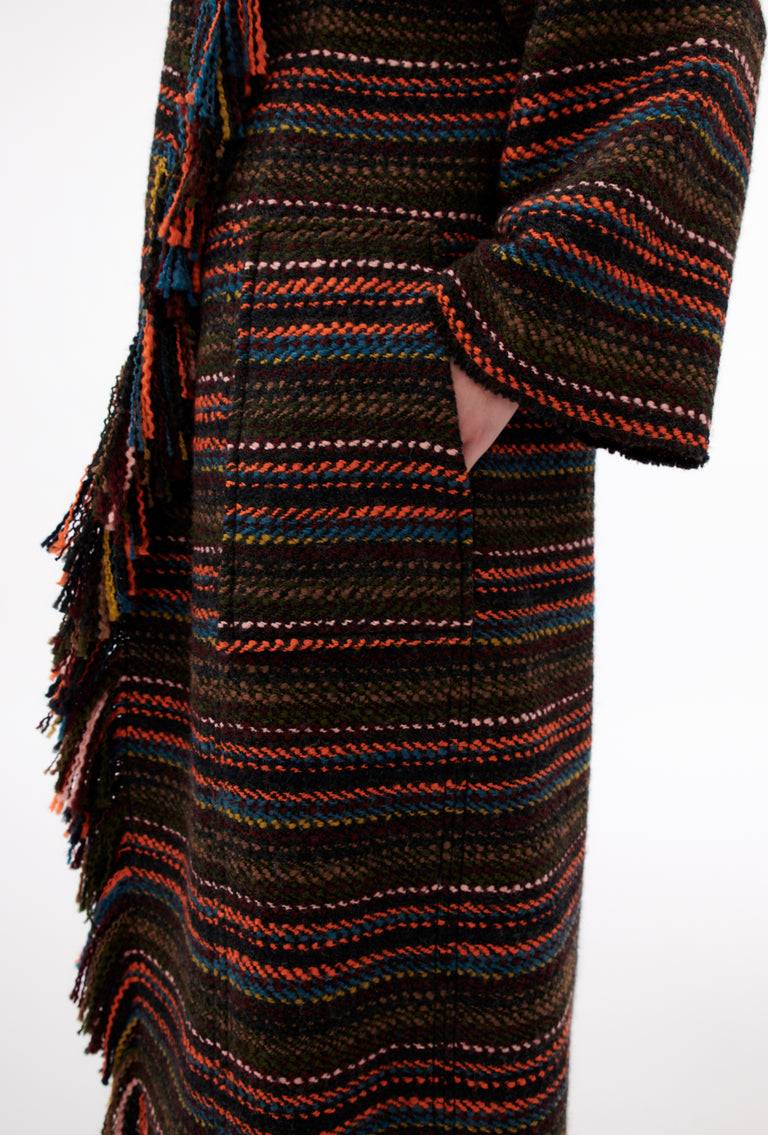 Odeeh Multicolor Stripe Mantel, Charcoal