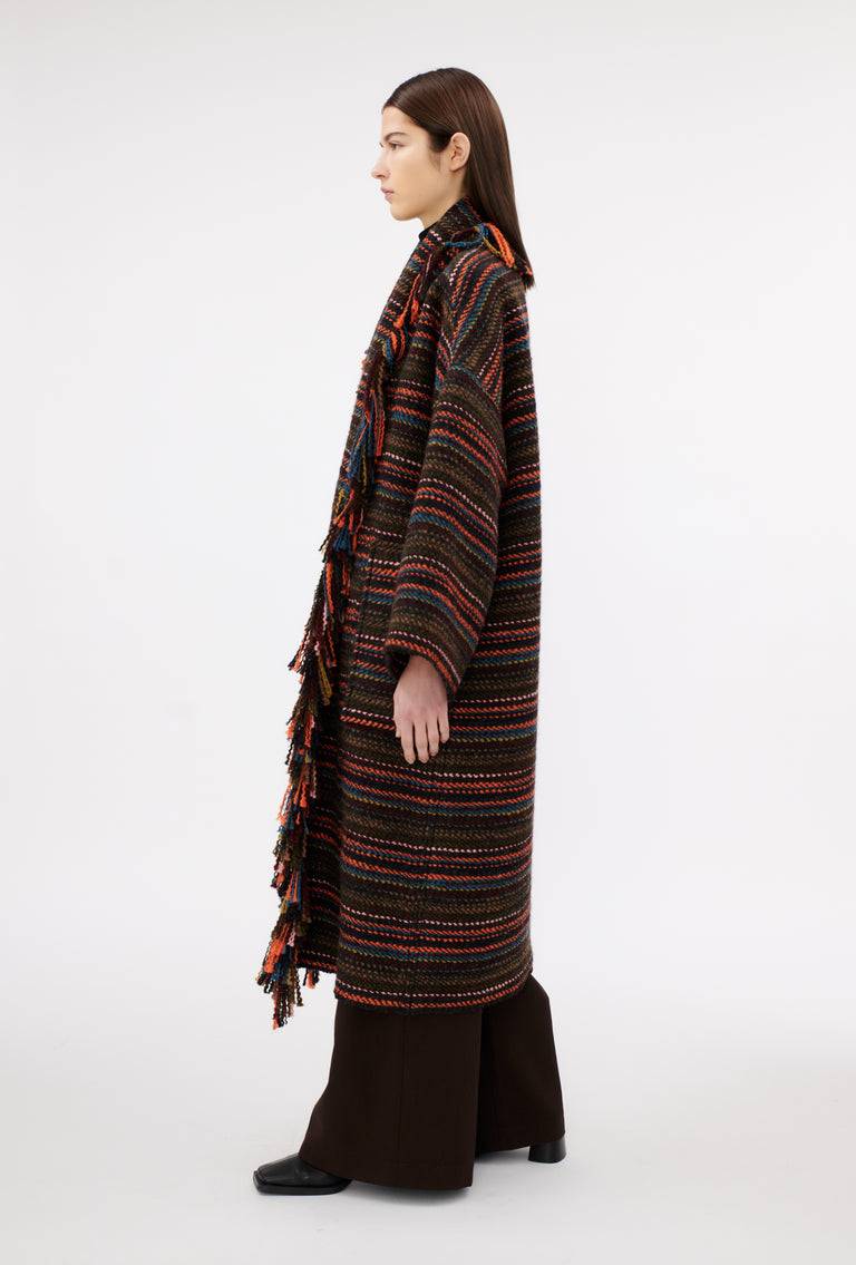 Odeeh Multicolor Stripe Mantel, Charcoal