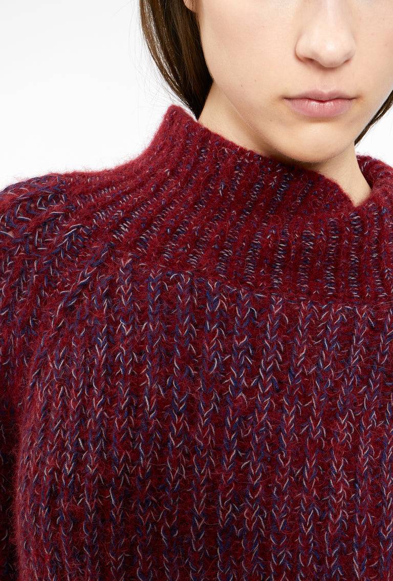 Odeeh Multiyarn Mix Pullover, Pomegranate