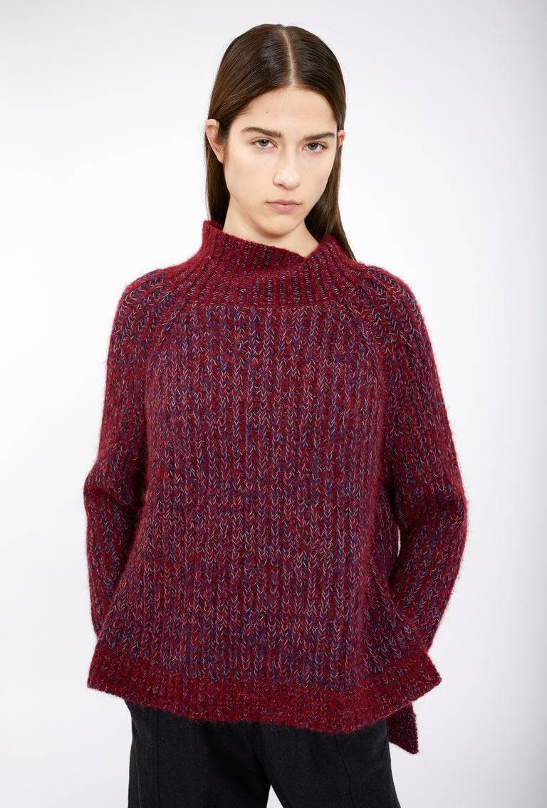 Odeeh Multiyarn Mix Pullover, Pomegranate