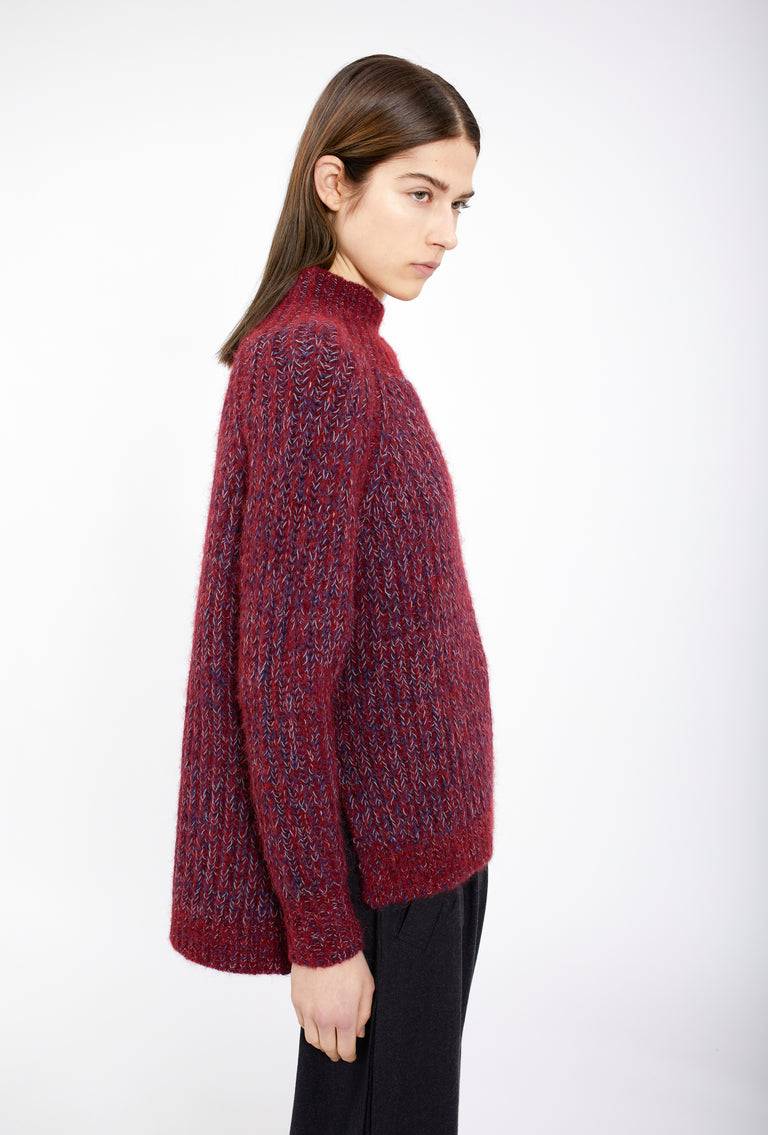 Odeeh Multiyarn Mix Pullover, Pomegranate