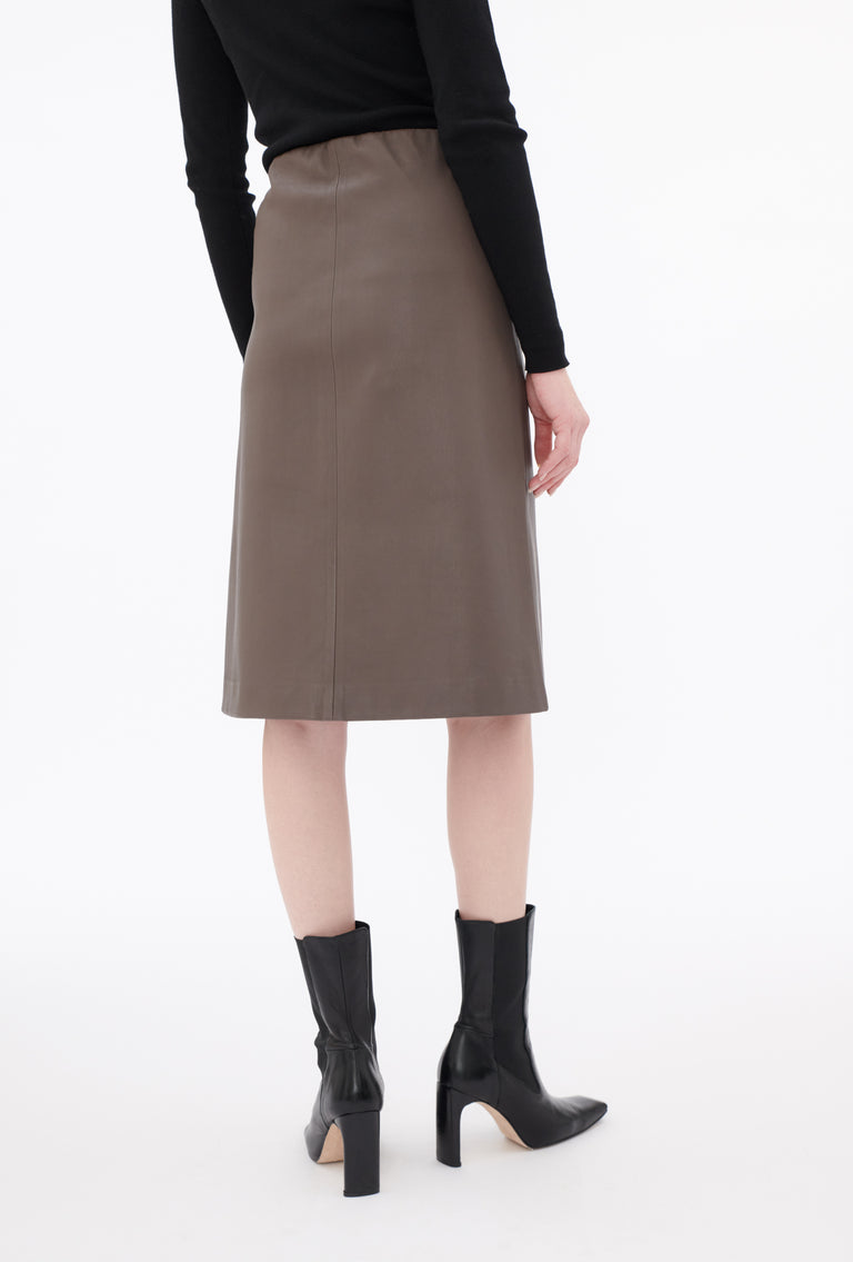 Odeeh Nappa Stretch Lederrock, Olive-brown