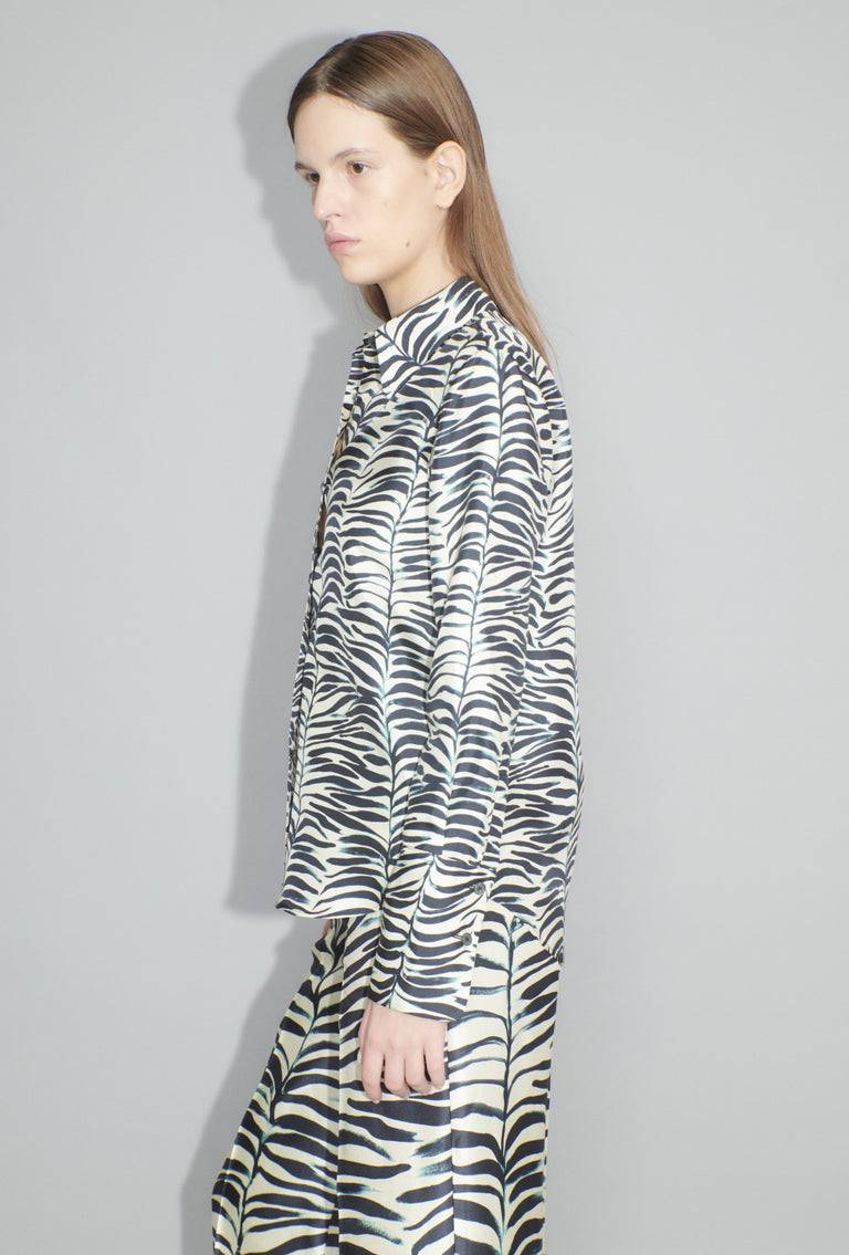 Odeeh Op-Art Tree Bluse, Black White