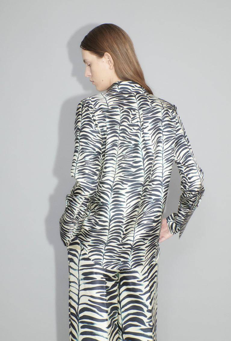 Odeeh Op-Art Tree Bluse, Black White