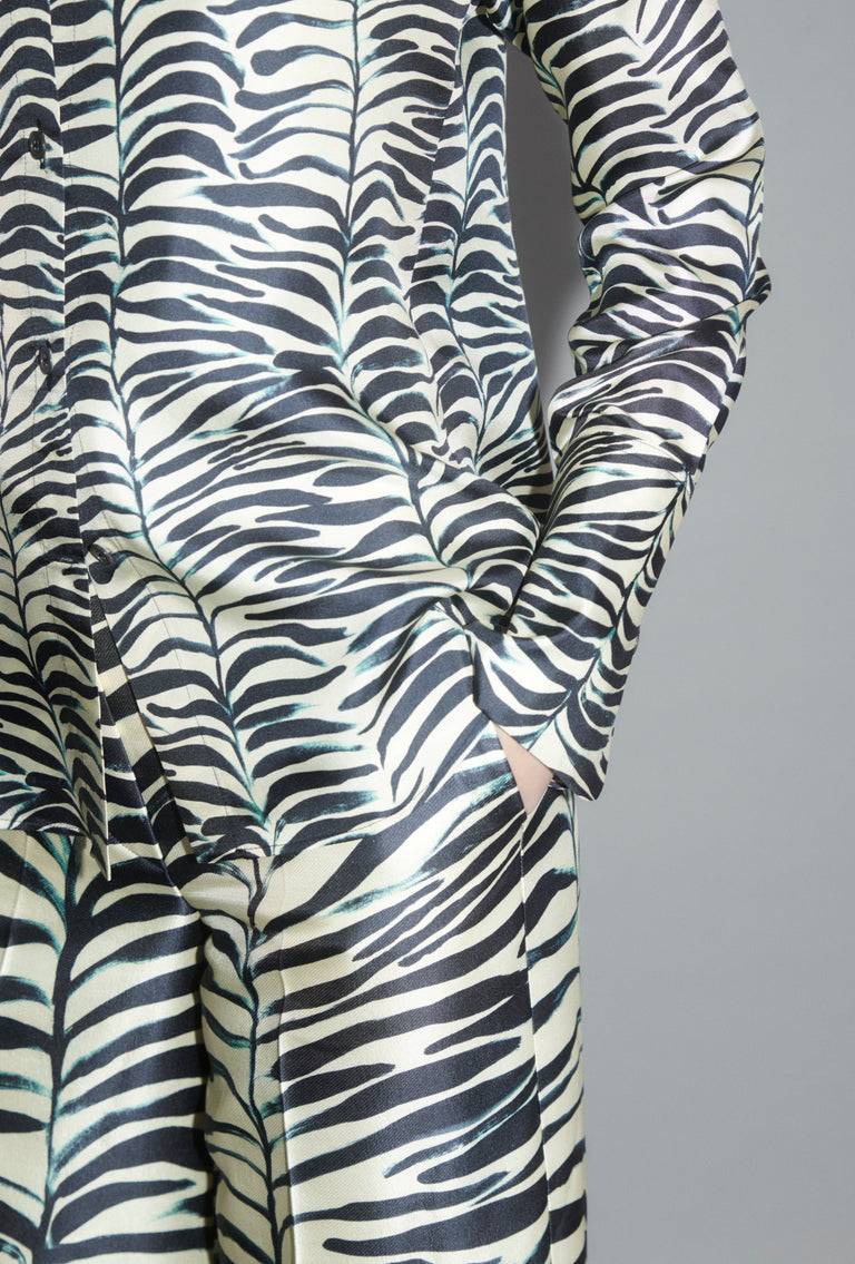 Odeeh Op-Art Tree Bluse, Black White