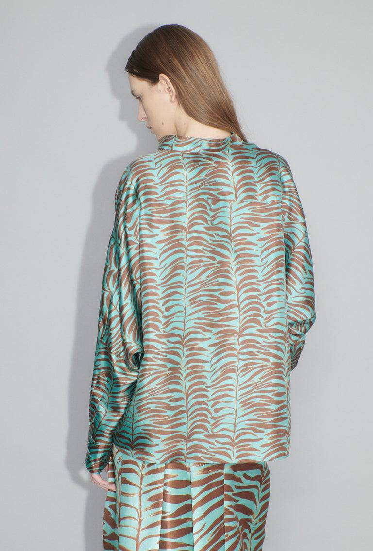 Odeeh Op-Art Tree Bluse, Shellac