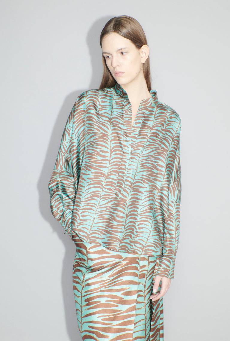 Odeeh Op-Art Tree Bluse, Shellac