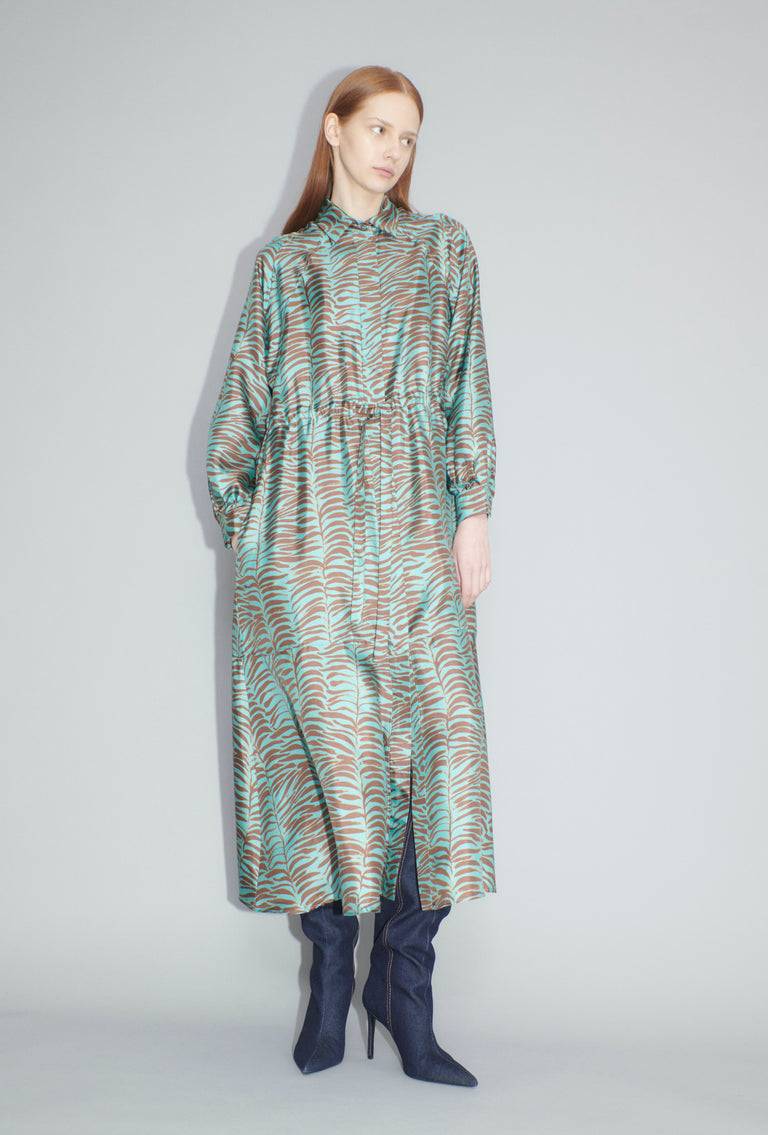 Odeeh Op-Art Tree Kleid, Shellac