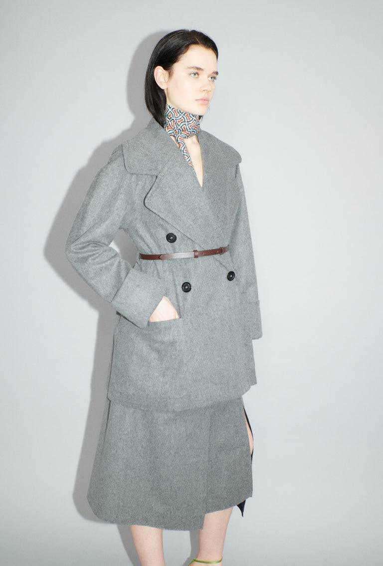 Odeeh Original Light Loden Kurzmantel, Flannel Grey