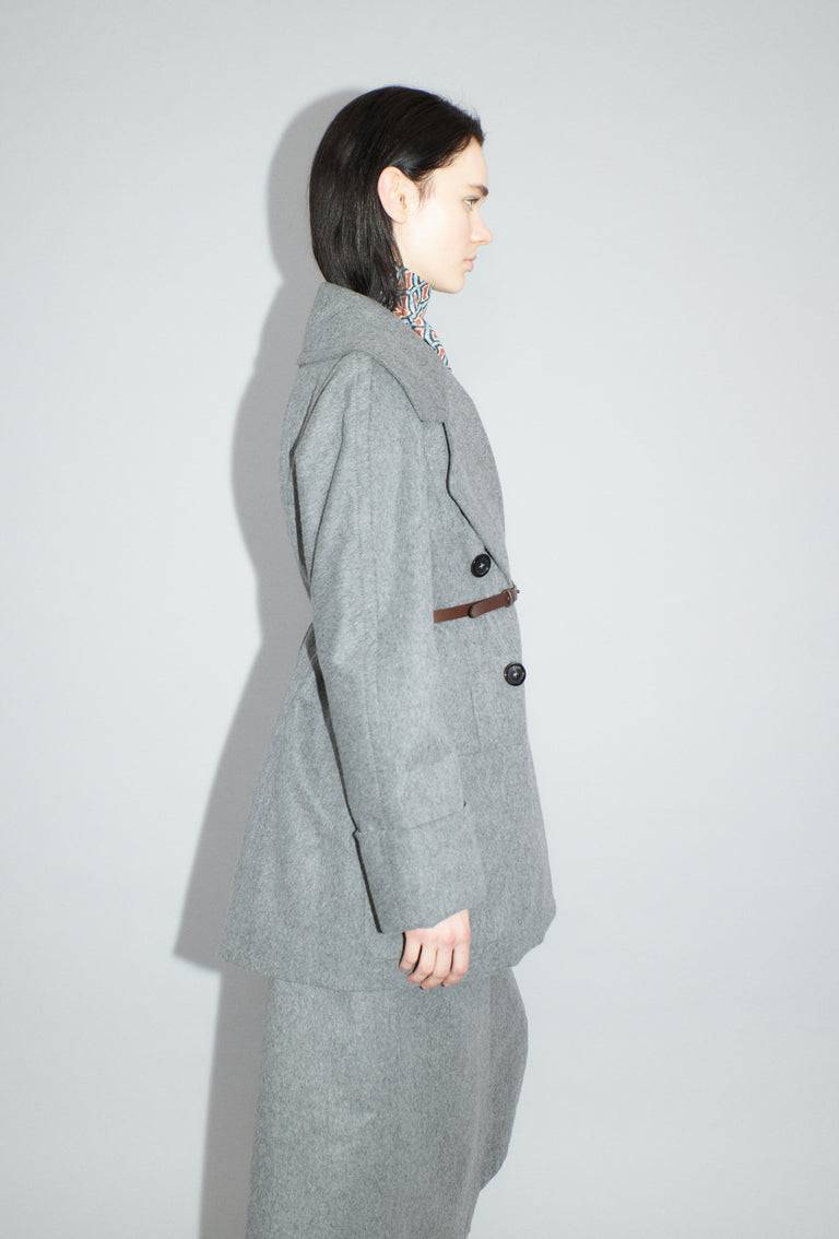 Odeeh Original Light Loden Kurzmantel, Flannel Grey