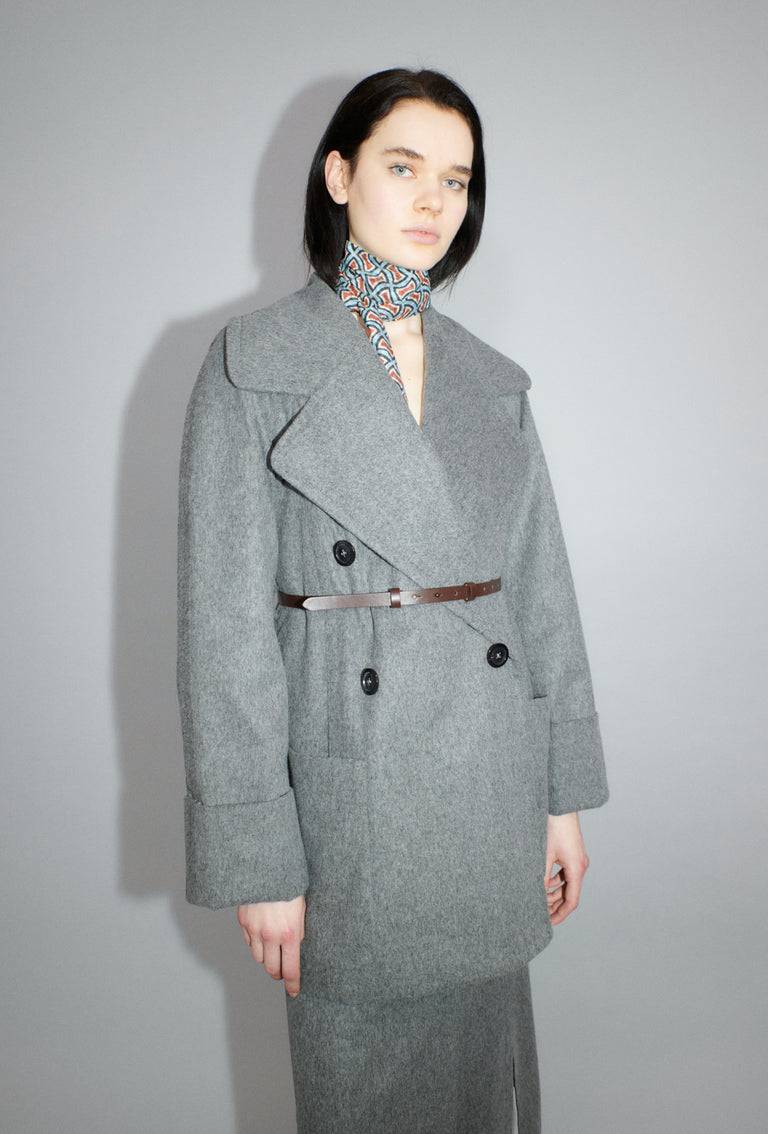 Odeeh Original Light Loden Kurzmantel, Flannel Grey