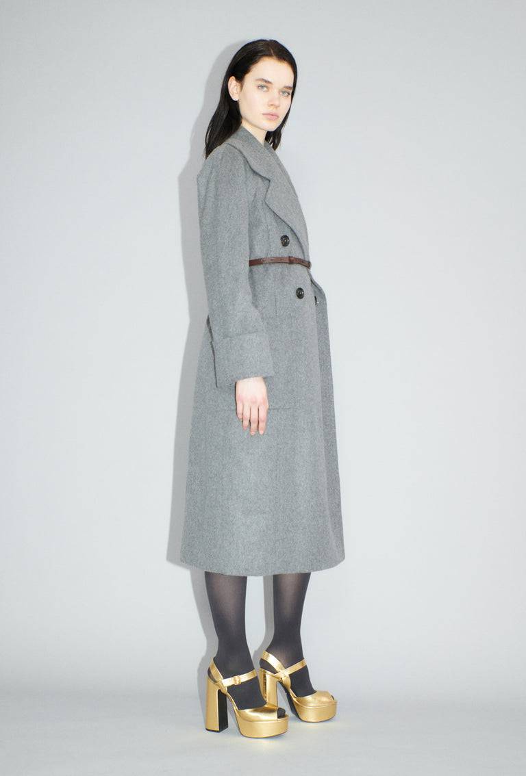 Odeeh Original Light Loden Mantel, Flannel Grey