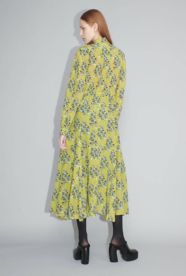 Odeeh Painted Blossoms Kleid, Citrine