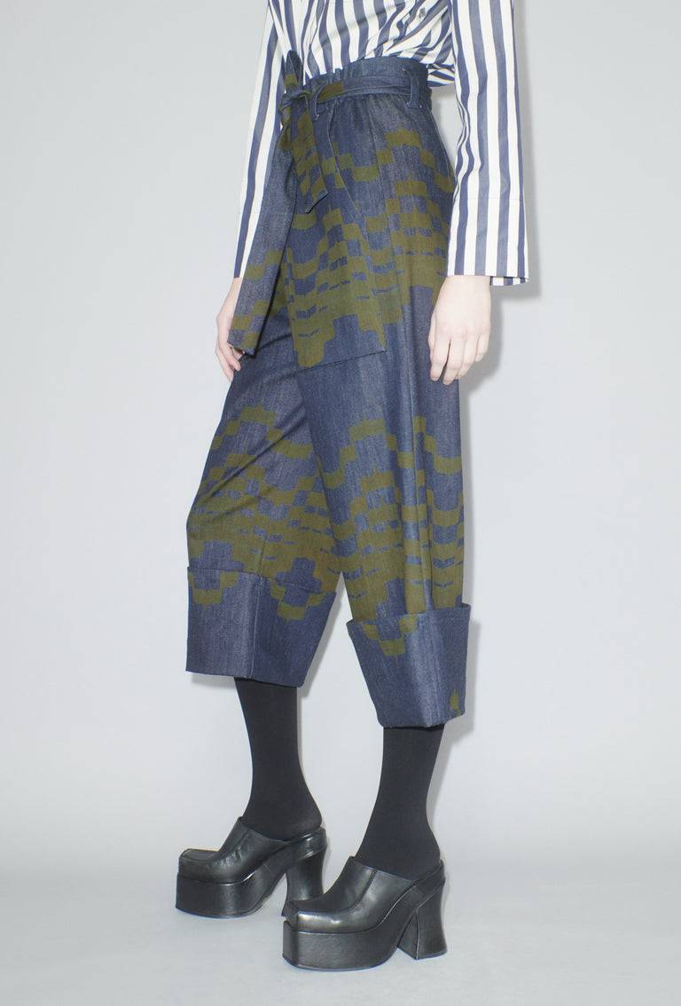 Odeeh Pigment Print Hose, Dark Moss