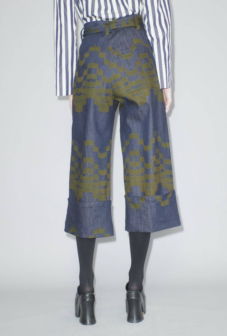 Odeeh Pigment Print Hose, Dark Moss