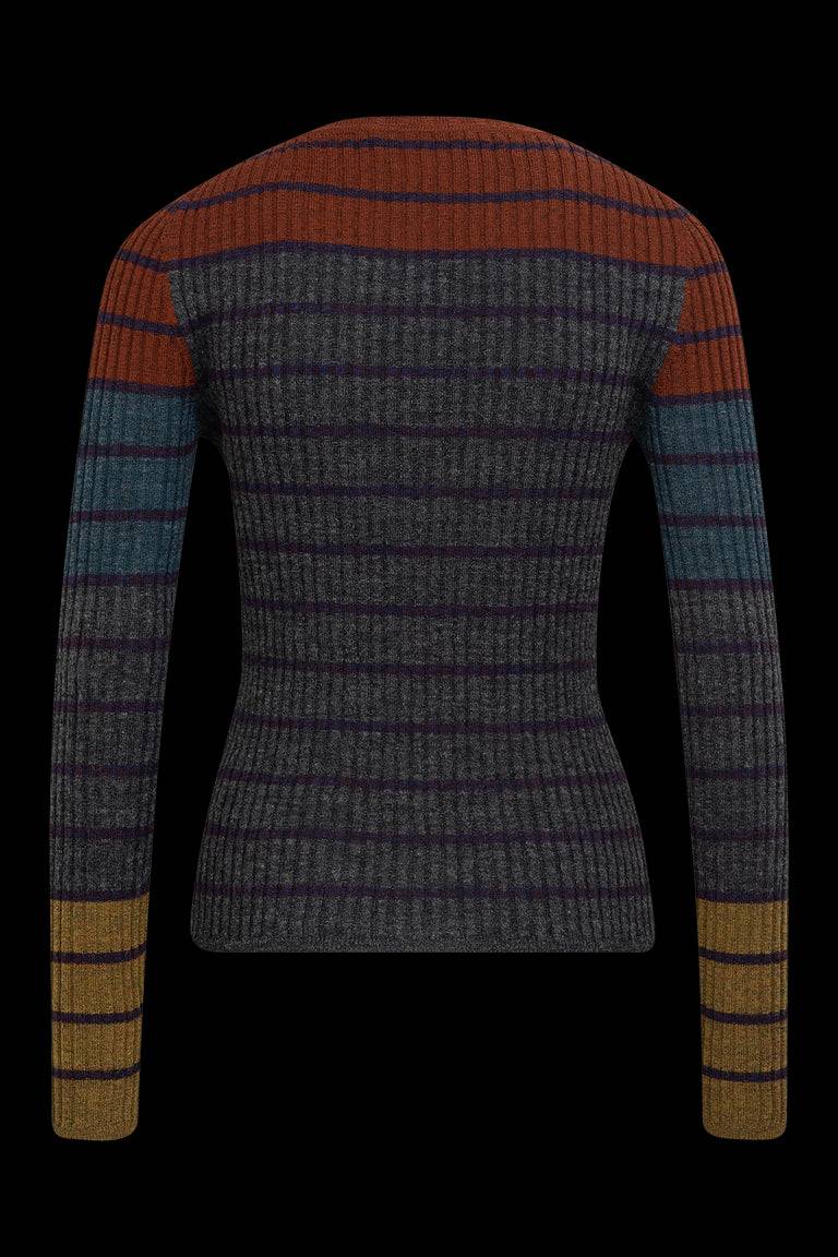 Odeeh Placed Stripe Pullover, Shadow