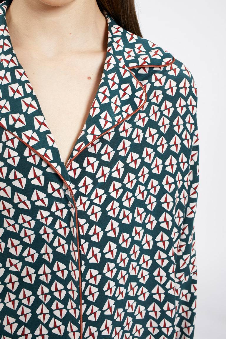 Odeeh Prisms Bluse, Juniper