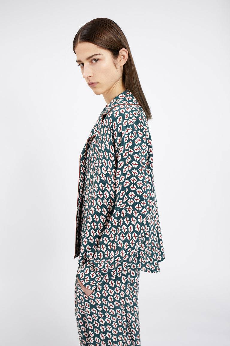 Odeeh Prisms Bluse, Juniper