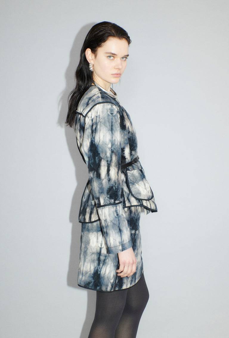Odeeh Quilted Tie-Dye Jacke, Ink