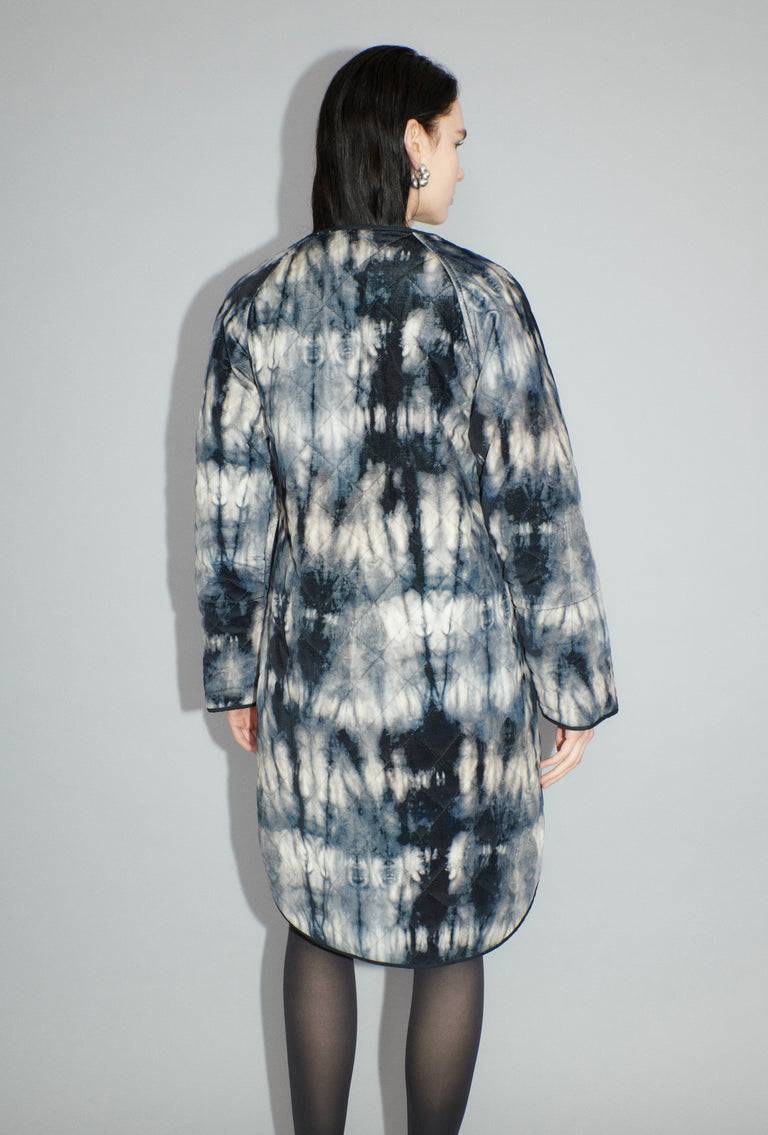 Odeeh Quilted Tie-Dye Mantel, Ink