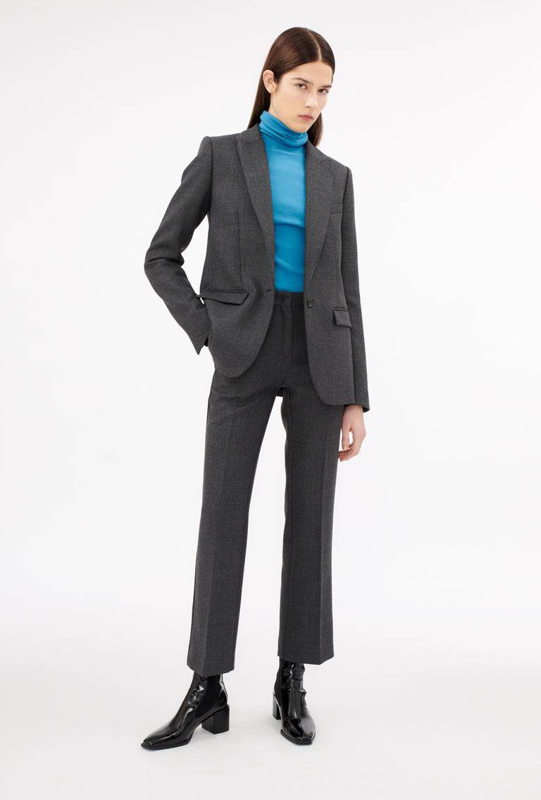 Odeeh Savile Row Wool Pique Blazer, Charcoal