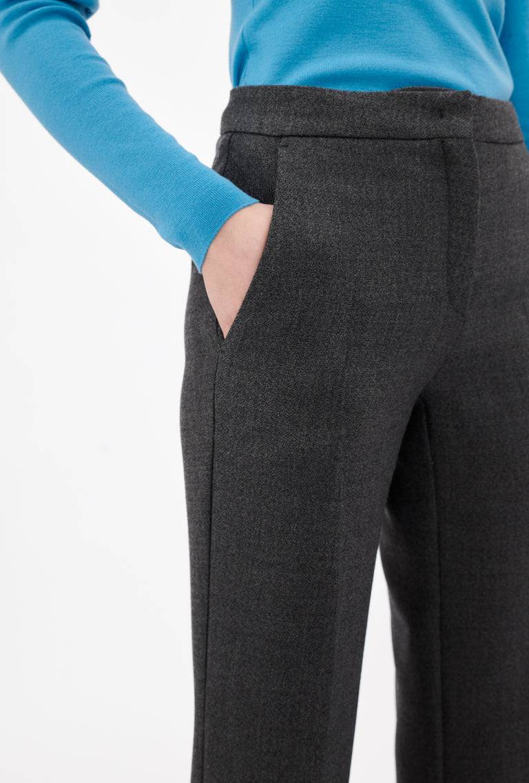 Odeeh Savile Row Wool Pique Hose, Charcoal