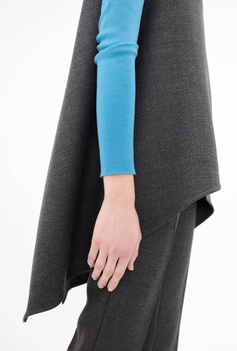 Odeeh Savile Row Wool Pique Top, Charcoal