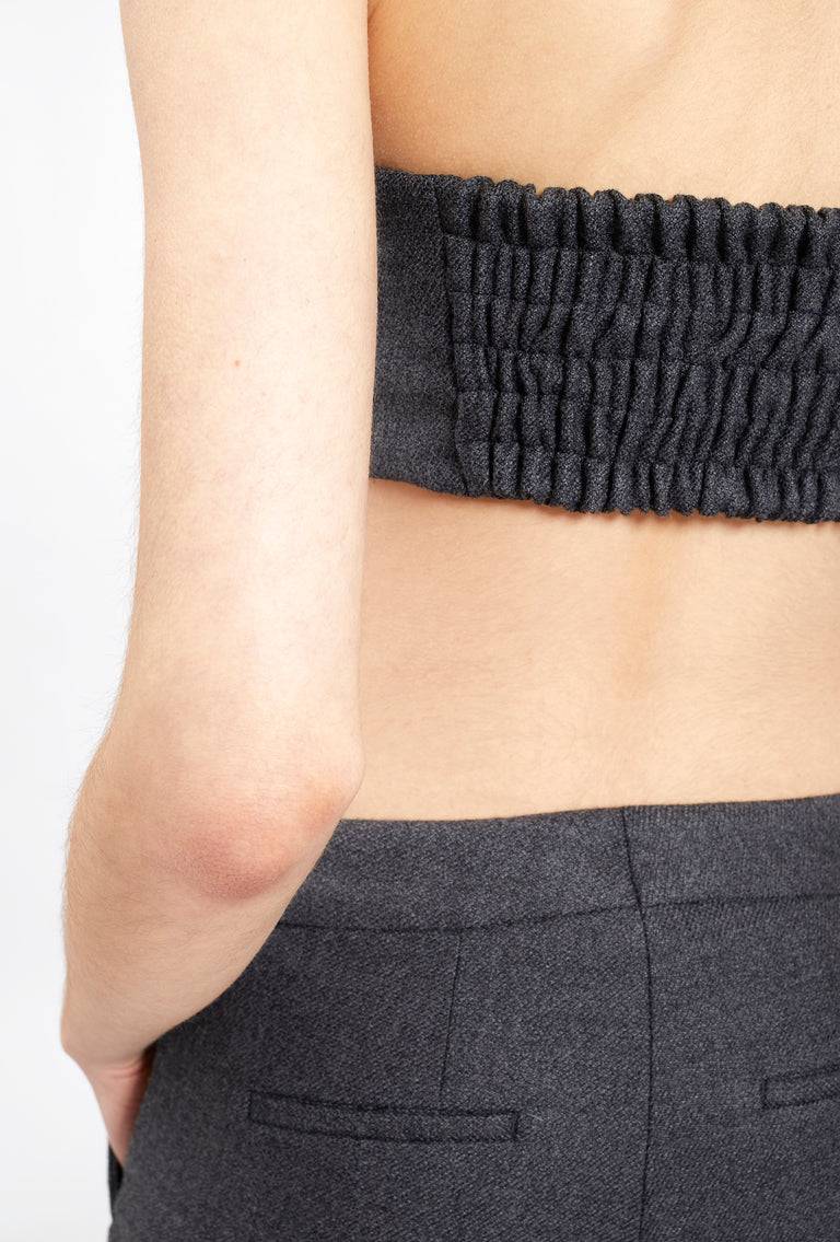 Odeeh Savile Row Wool Pique Top, Charcoal