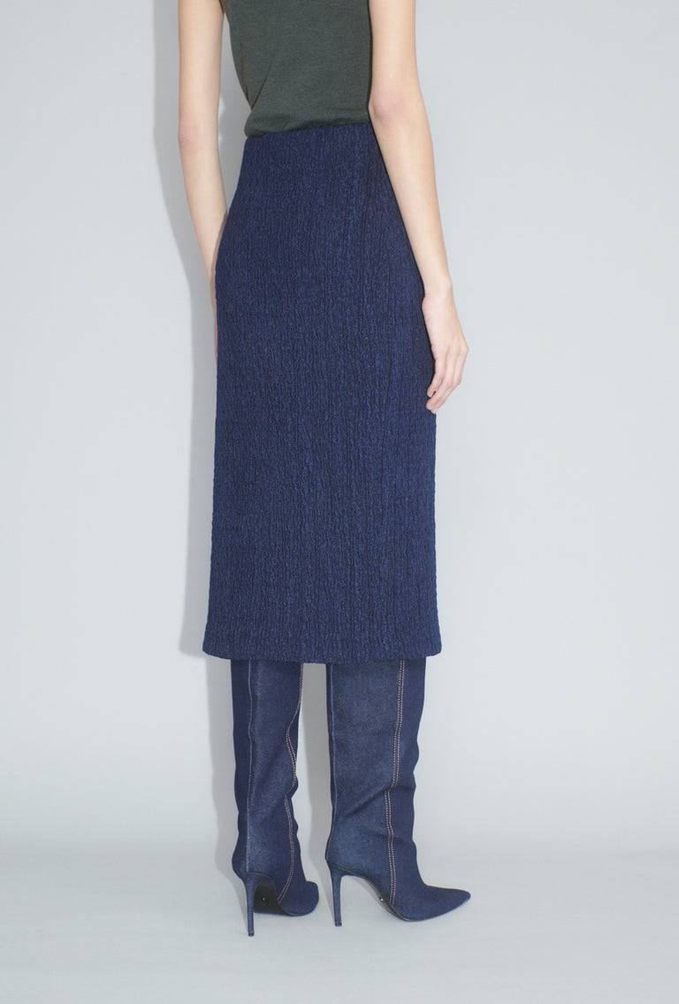 Odeeh Stretch Cloqué Rock, Indigo