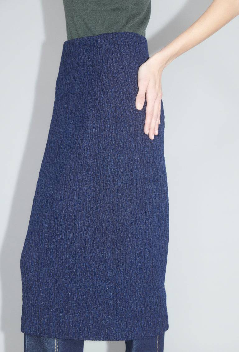 Odeeh Stretch Cloqué Rock, Indigo