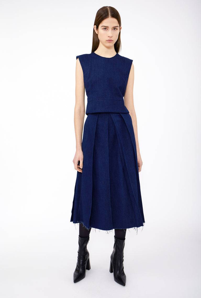 Odeeh Stretch Denim Shirt, Marine