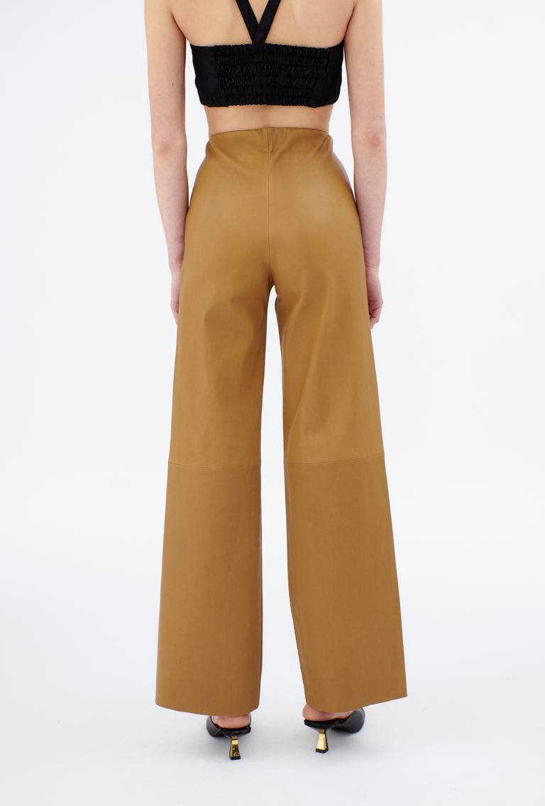 Odeeh Stretch Lamb Nappa Hose, Tiger's Eye