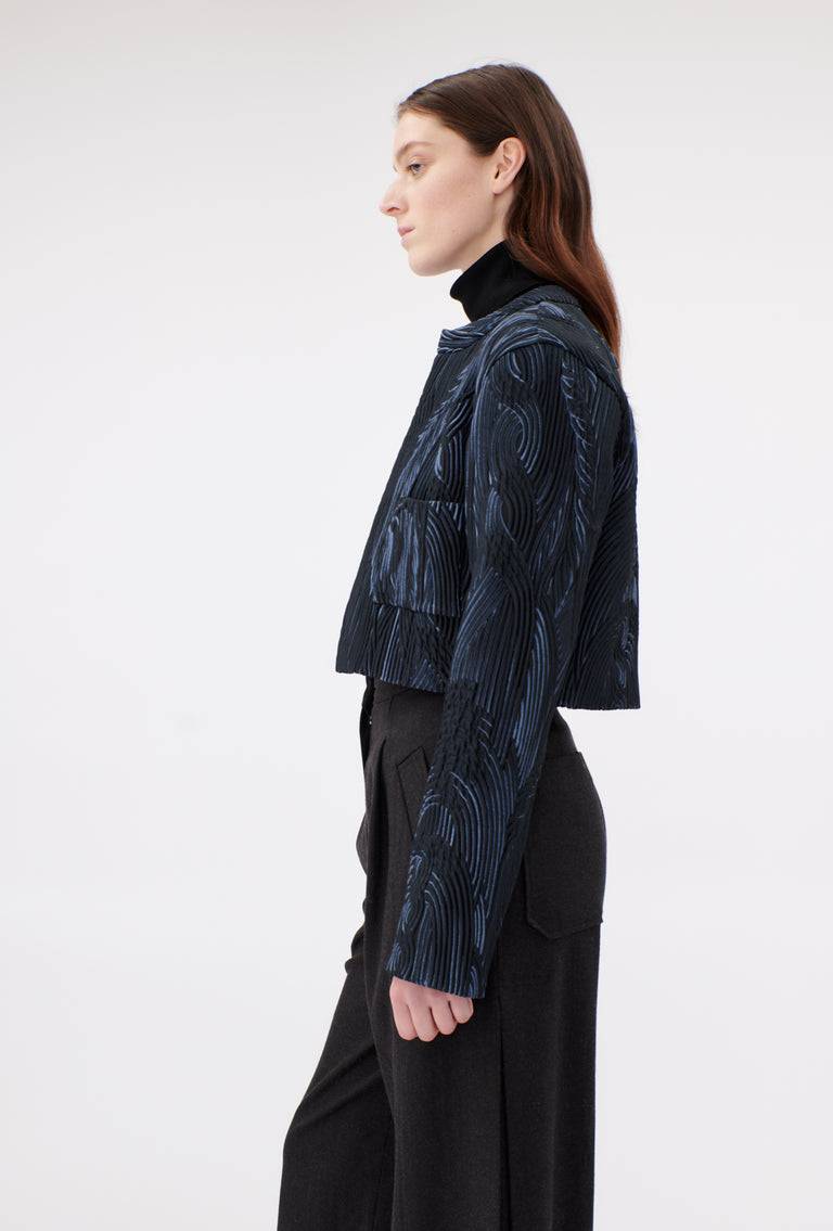 Odeeh Stretch Matelassè Jacke, Ink