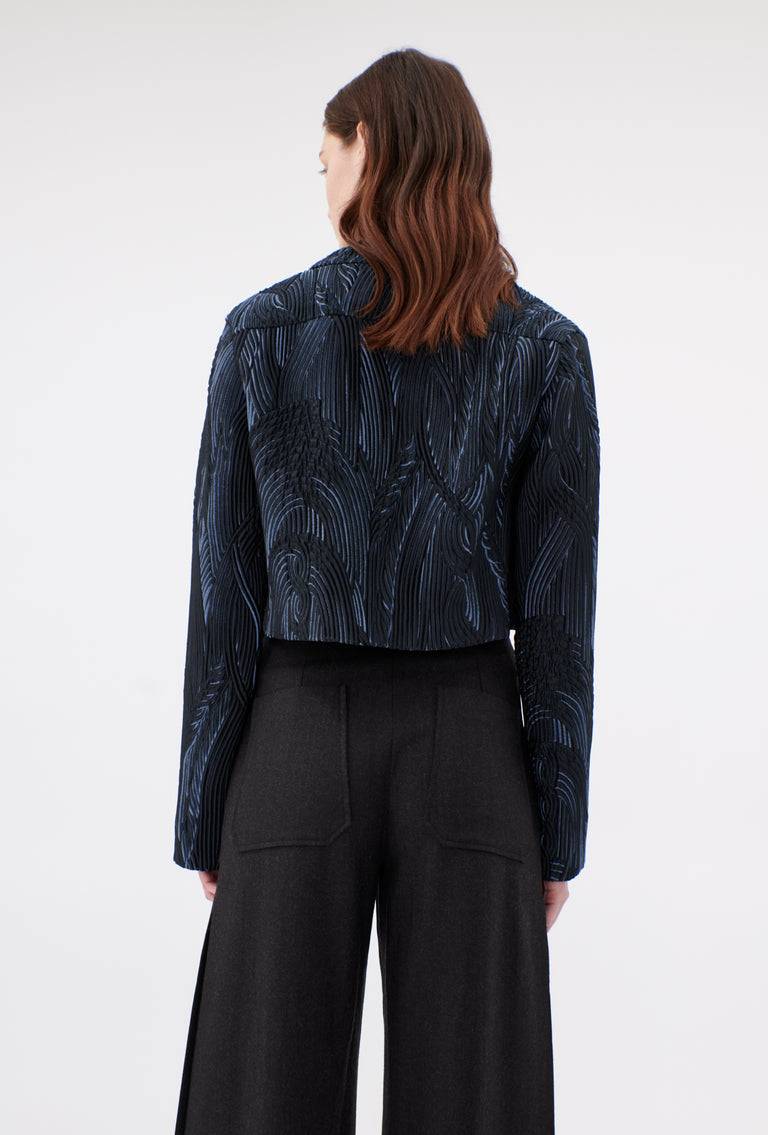 Odeeh Stretch Matelassè Jacke, Ink