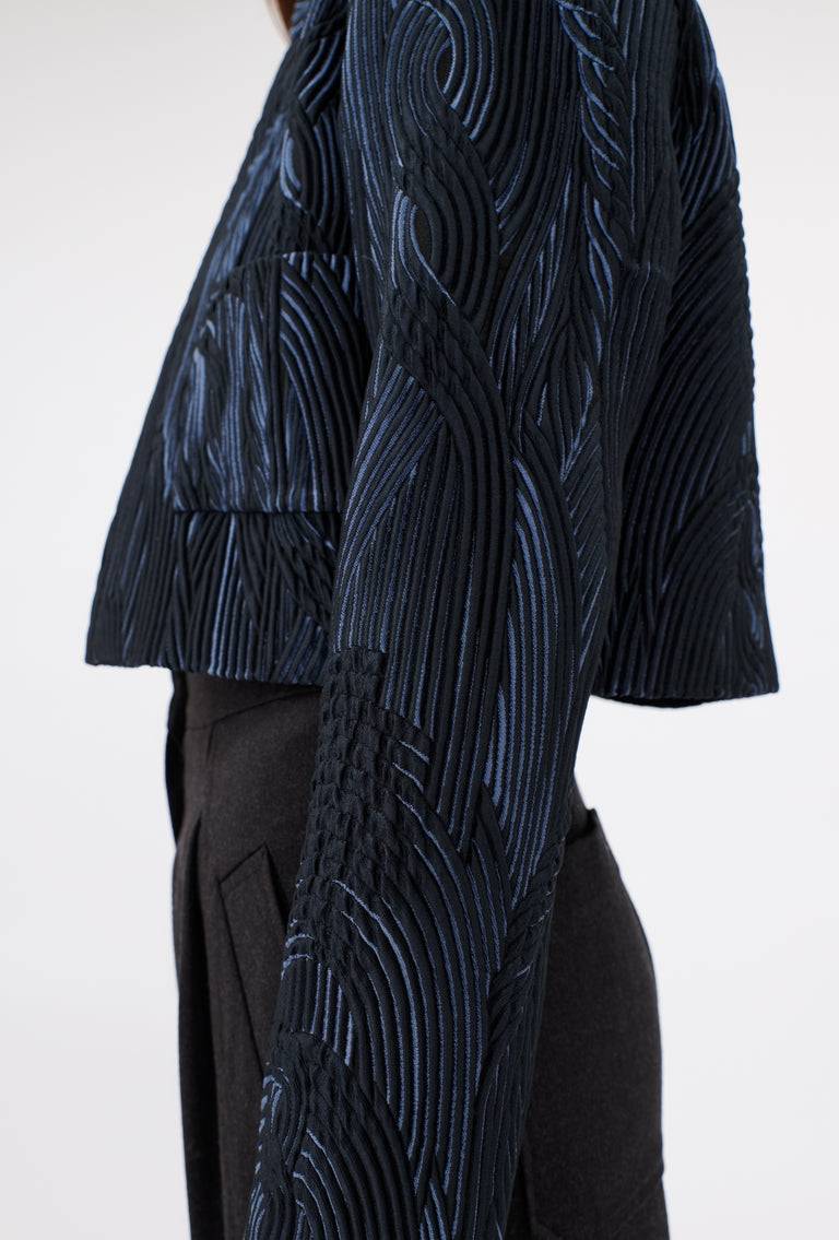 Odeeh Stretch Matelassè Jacke, Ink