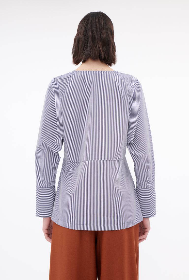 Odeeh Stripes Bluse, Navy White