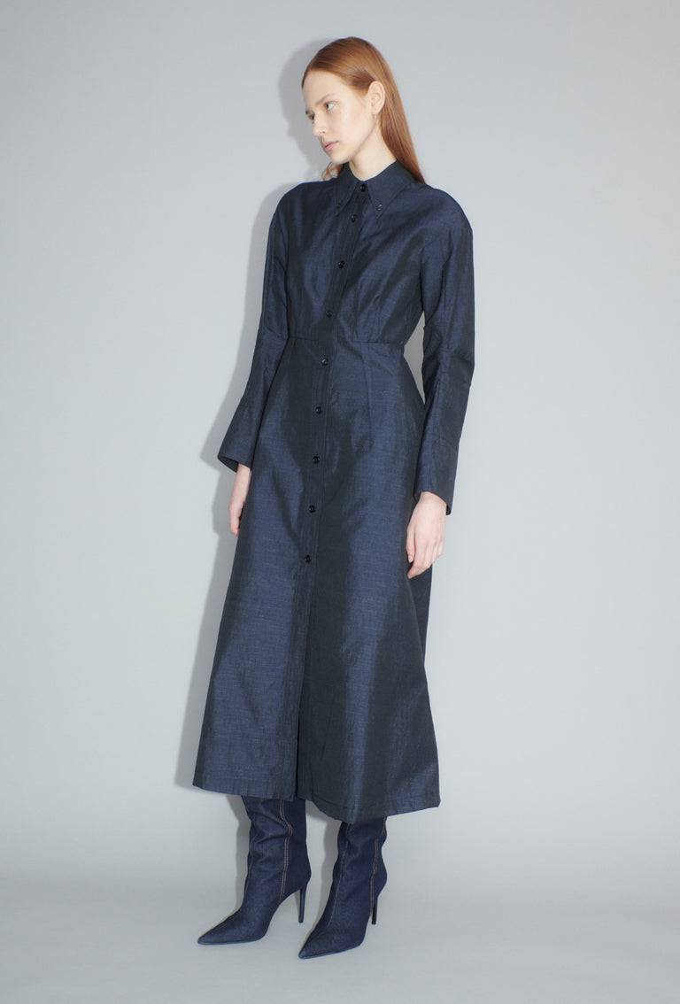 Odeeh Struct Taffeta Kleid, Midnight
