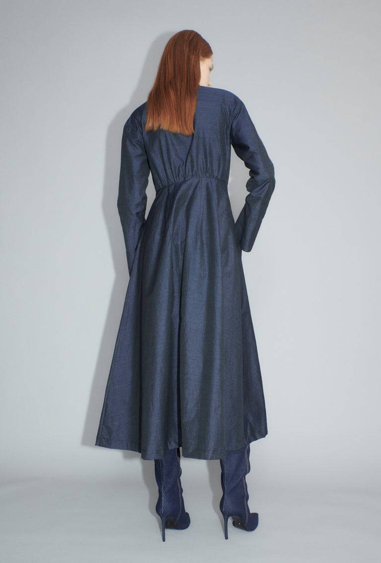 Odeeh Struct Taffeta Kleid, Midnight