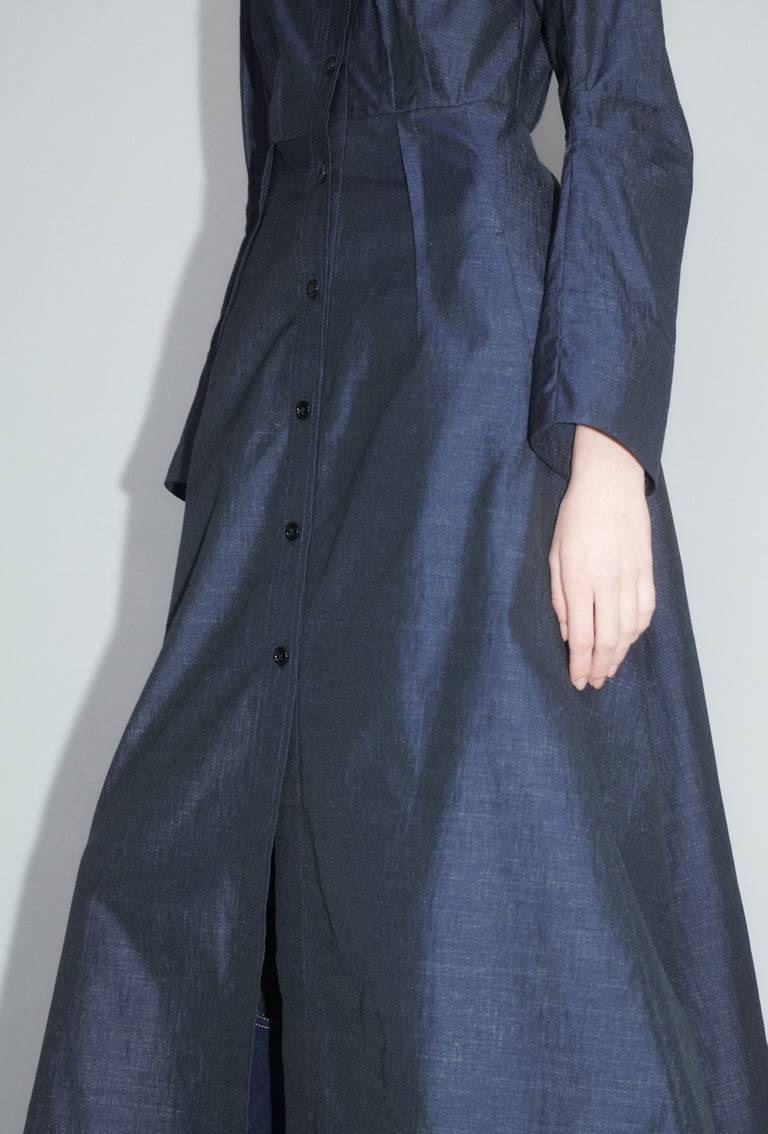 Odeeh Struct Taffeta Kleid, Midnight